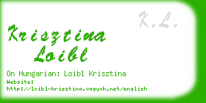 krisztina loibl business card